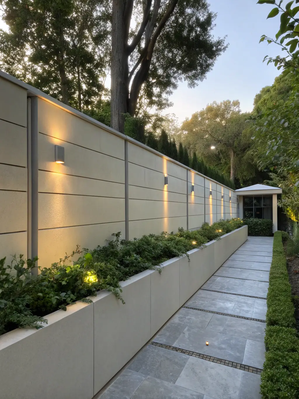 A photo of a newly constructed retaining wall, demonstrating Imperium Build's capabilities in building and repairing retaining structures.